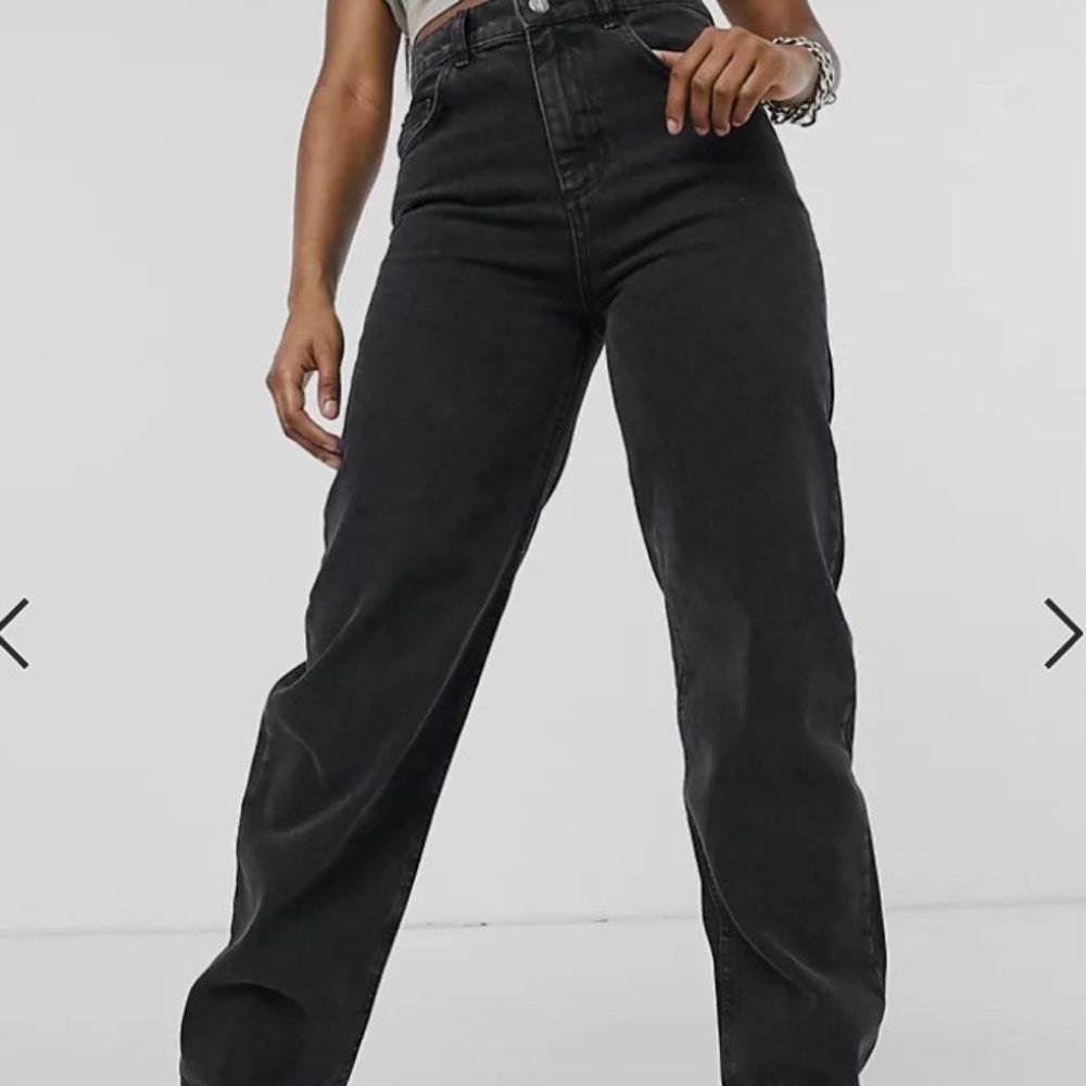 Reclaimed Vintage Inspired 90's dad jean in washed black